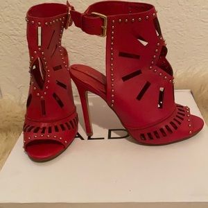 Red Booties with gold studs!!!